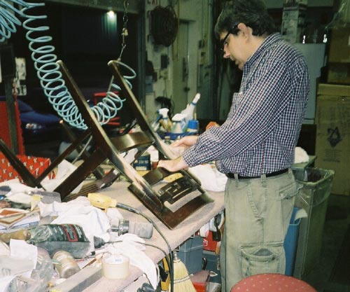 Dad at work.