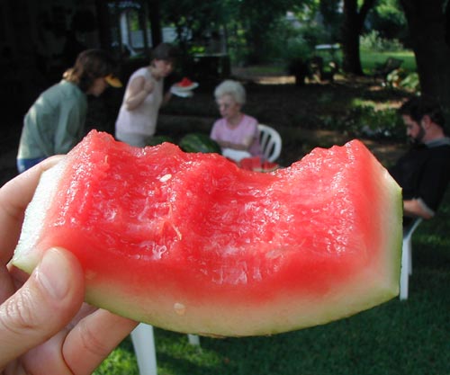 Watermellon desert at Granny's house.
