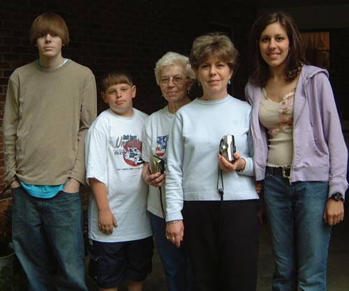 Me, Rhett, Granny, Mom and Christen.
