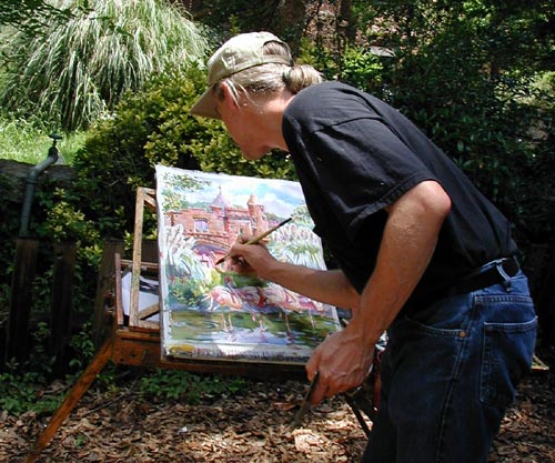 Wyatt Waters at work.