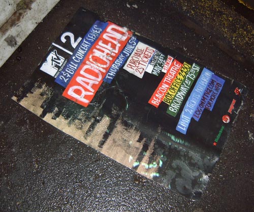 Poster for MTV|2 2$ Bill concert series, Radiohead.