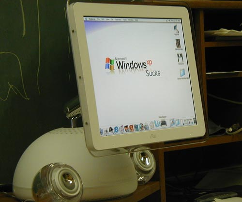 An iMac speaks its mind.