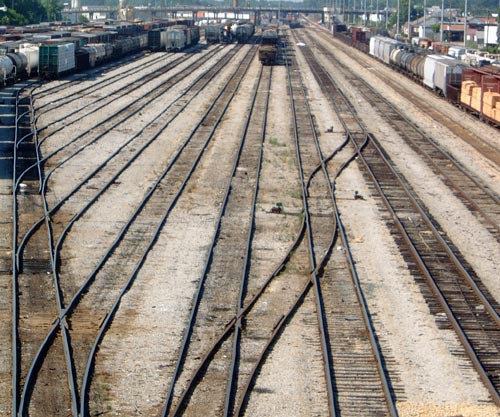 The train yard.