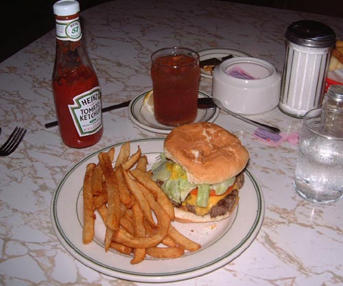 Hamburger at Crechales.