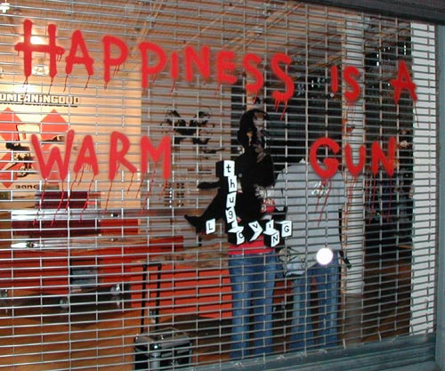 Happiness is a warm gun.