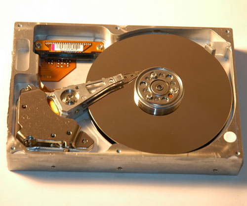 An old hard drive I took the cover off of.