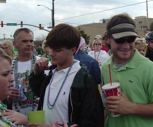 Trey at the St. Patrick's day parade.